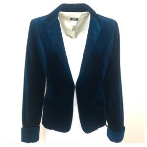 J. Crew Ecole Velvel Blazer in Navy Cotton S2
